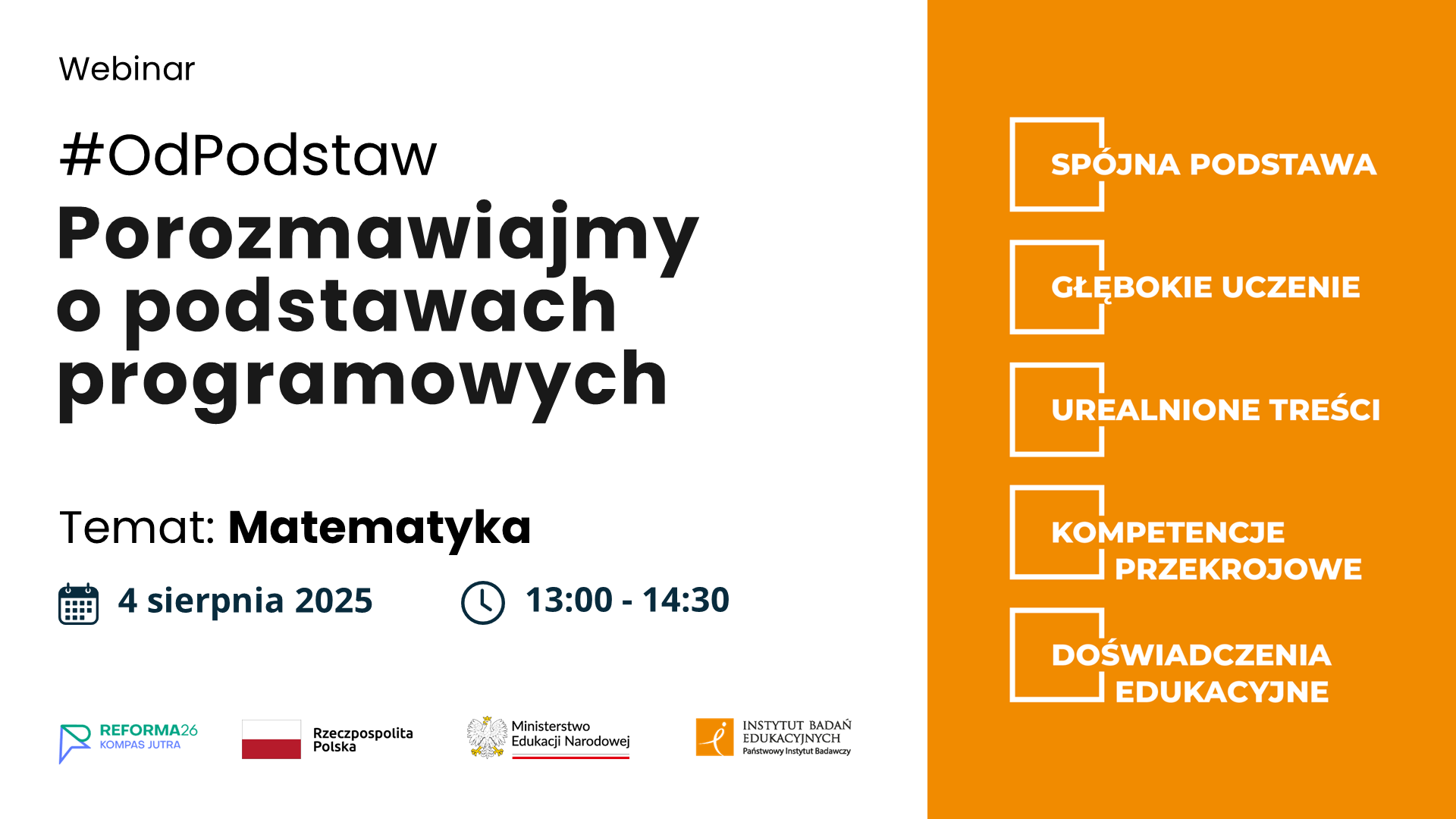 #OdPodstaw – porozmawiajmy o podstawach programowych - matematyka